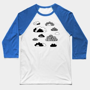 Clouds pattern Baseball T-Shirt
